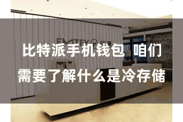 比特派手机钱包  咱们需要了解什么是冷存储